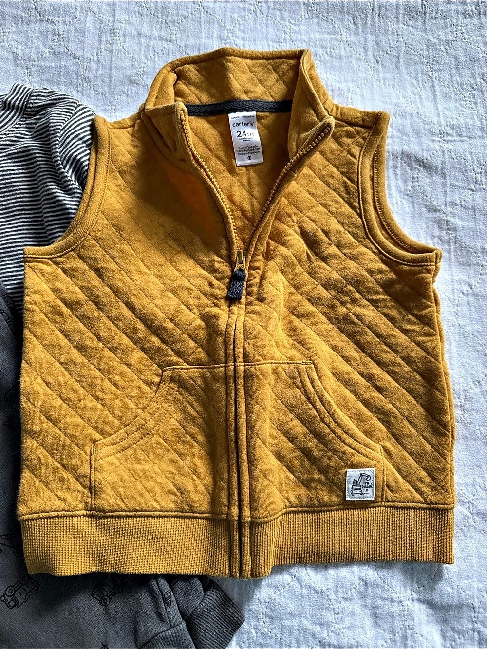Carter's Baby 24M 3-Piece Matching Set Yellow & Gray